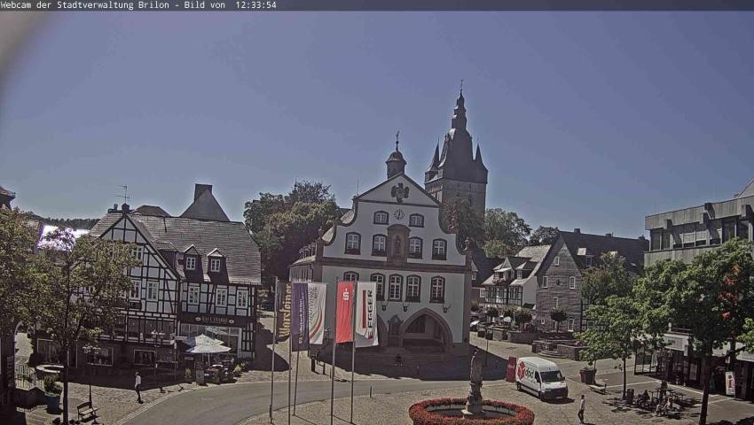 Archiv Foto Webcam Rathaus und Marktplatz Brilon