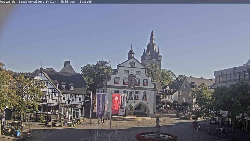 Archiv Foto Webcam Rathaus und Marktplatz Brilon