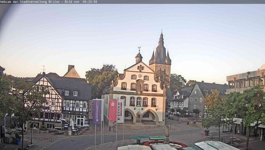 Archiv Foto Webcam Rathaus und Marktplatz Brilon