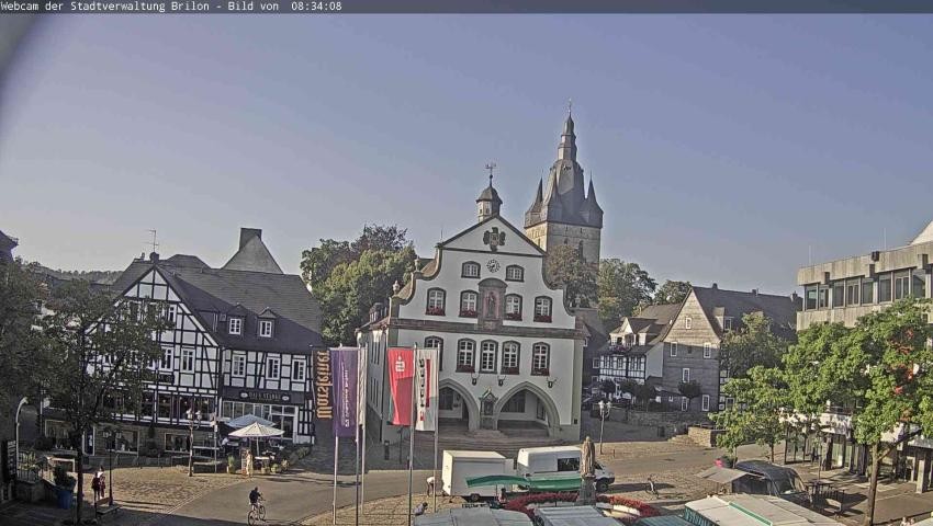 Archiv Foto Webcam Rathaus und Marktplatz Brilon