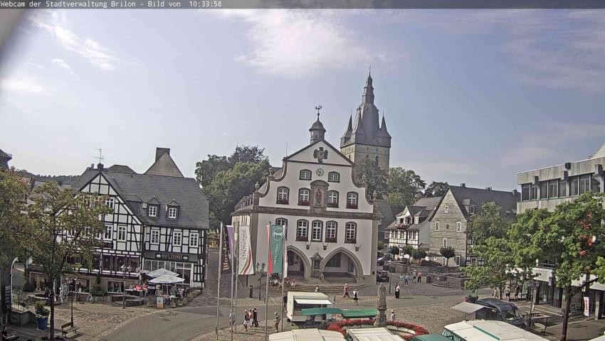 Archiv Foto Webcam Rathaus und Marktplatz Brilon