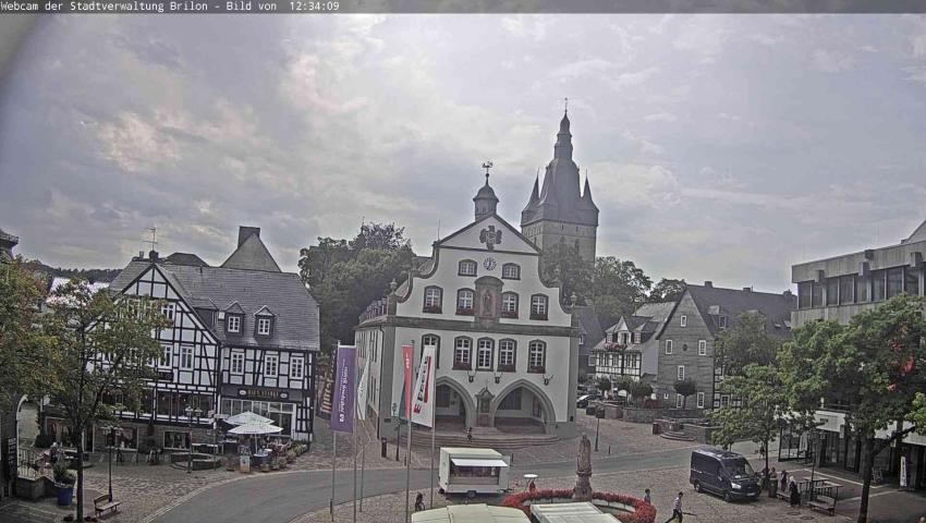 Archiv Foto Webcam Rathaus und Marktplatz Brilon