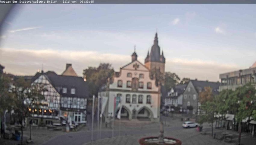 Archiv Foto Webcam Rathaus und Marktplatz Brilon