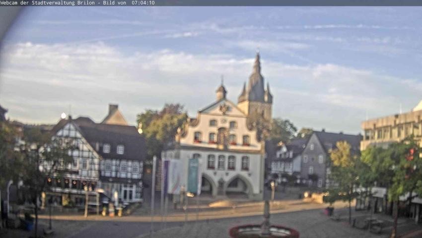 Archiv Foto Webcam Rathaus und Marktplatz Brilon