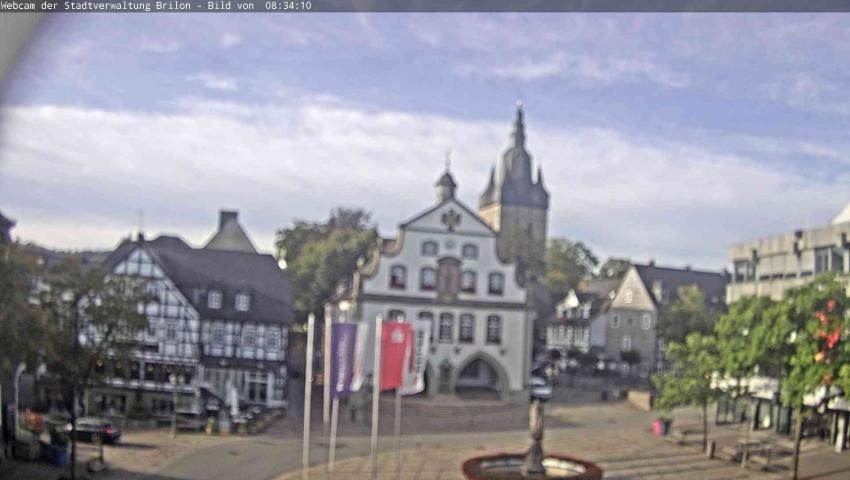 Archiv Foto Webcam Rathaus und Marktplatz Brilon