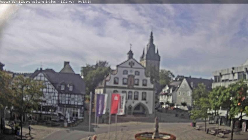 Archiv Foto Webcam Rathaus und Marktplatz Brilon