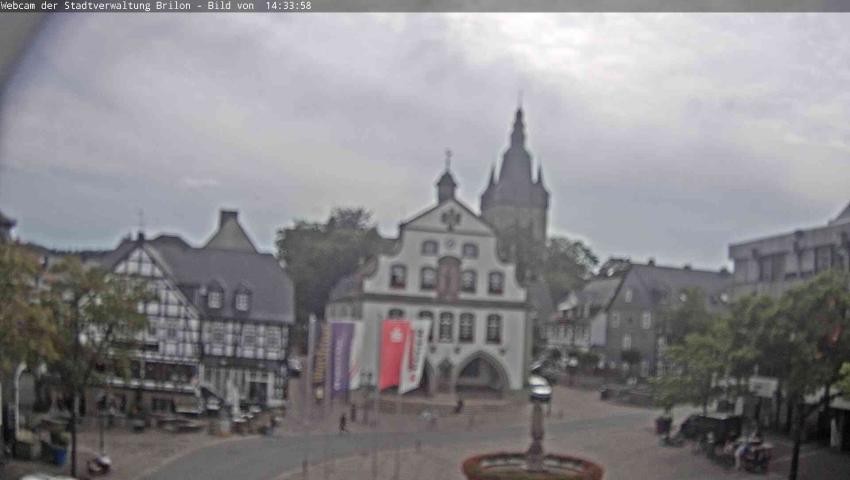 Archiv Foto Webcam Rathaus und Marktplatz Brilon