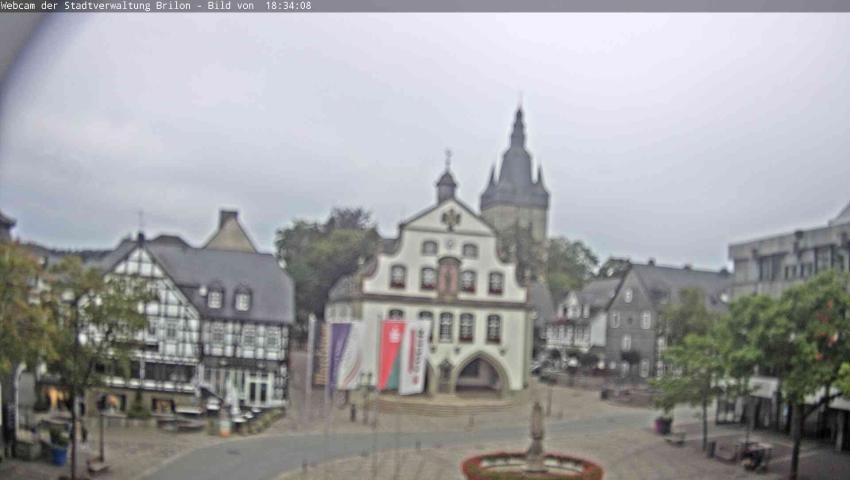 Archiv Foto Webcam Rathaus und Marktplatz Brilon