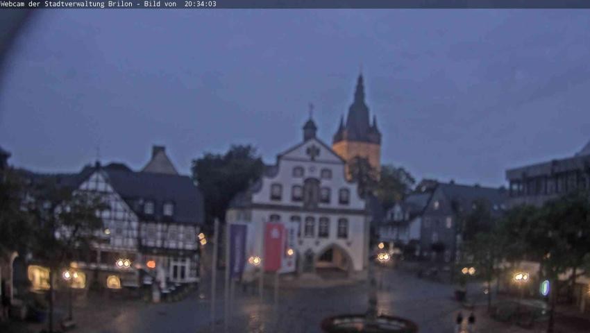 Archiv Foto Webcam Rathaus und Marktplatz Brilon