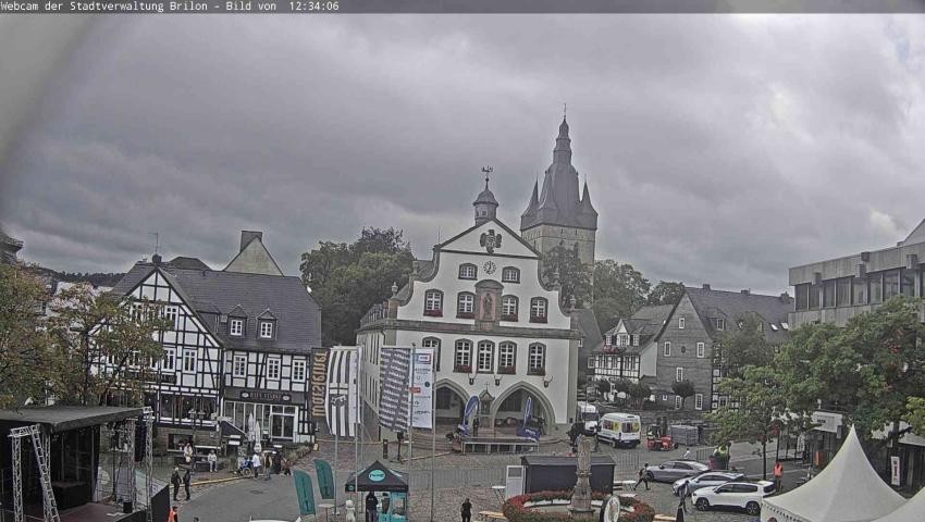 Archiv Foto Webcam Rathaus und Marktplatz Brilon