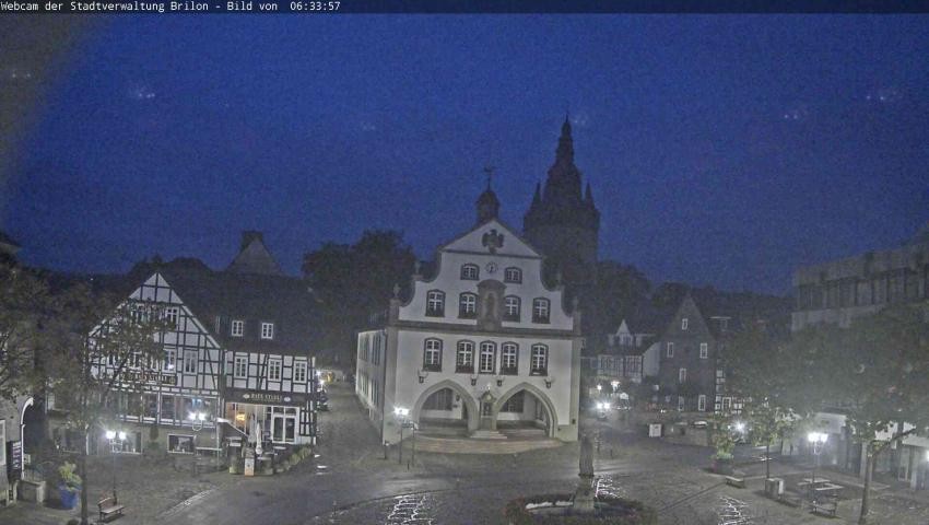 Archiv Foto Webcam Rathaus und Marktplatz Brilon