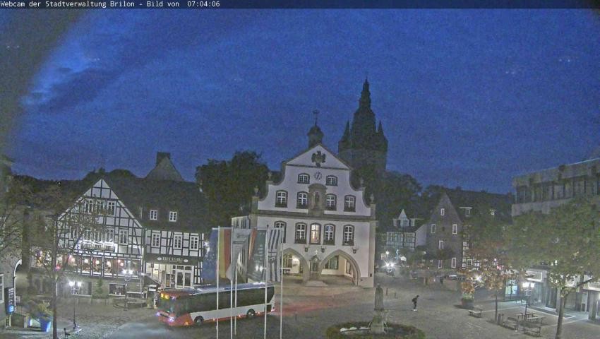 Archiv Foto Webcam Rathaus und Marktplatz Brilon