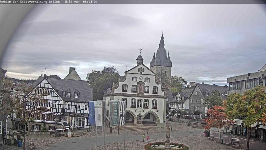 Archiv Foto Webcam Rathaus und Marktplatz Brilon