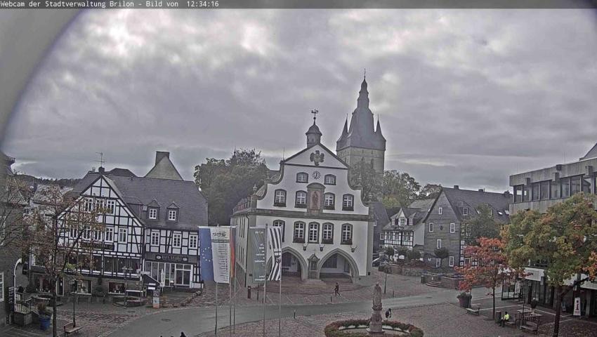 Archiv Foto Webcam Rathaus und Marktplatz Brilon