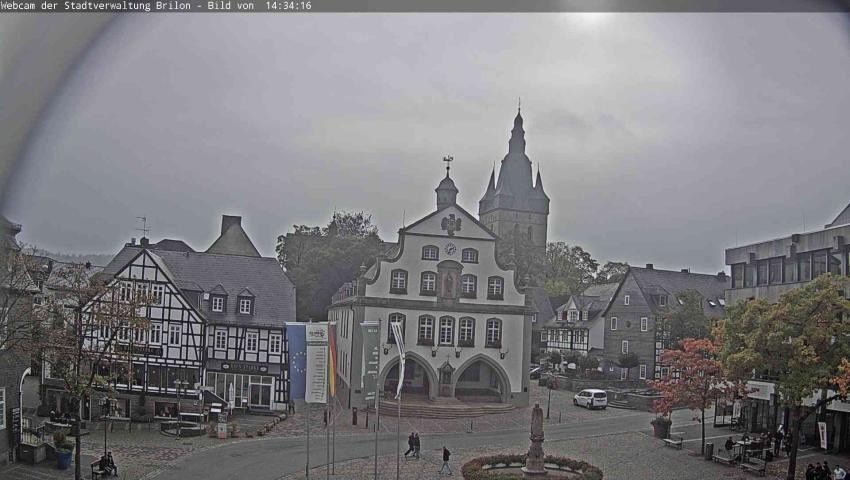 Archiv Foto Webcam Rathaus und Marktplatz Brilon