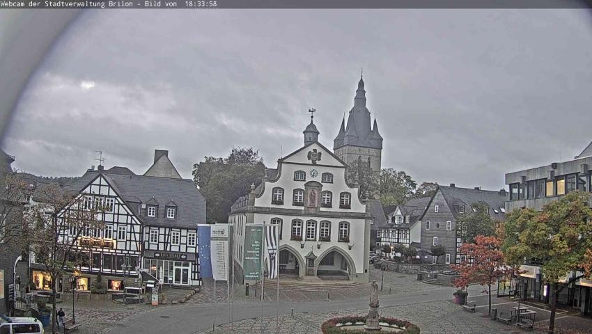 Archiv Foto Webcam Rathaus und Marktplatz Brilon