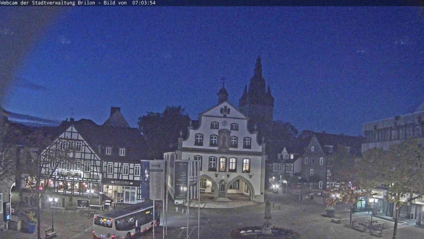 Archiv Foto Webcam Rathaus und Marktplatz Brilon