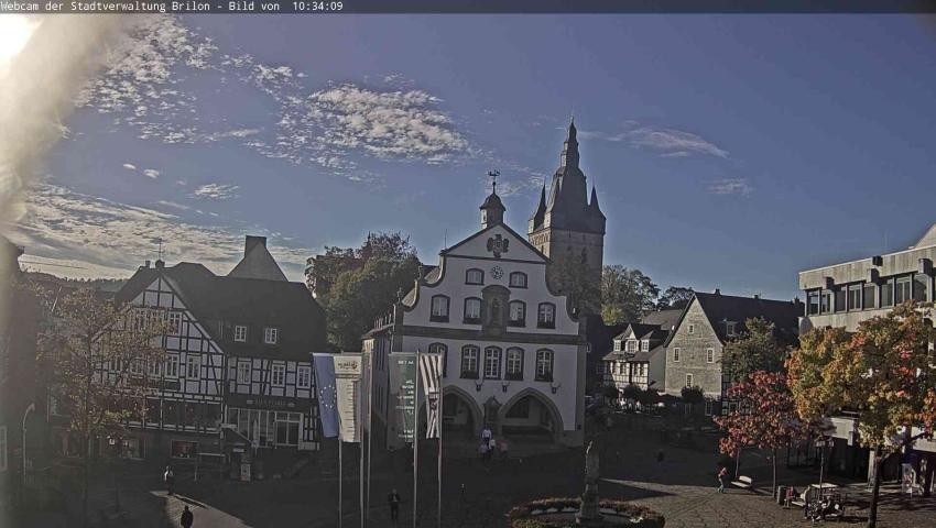 Archiv Foto Webcam Rathaus und Marktplatz Brilon