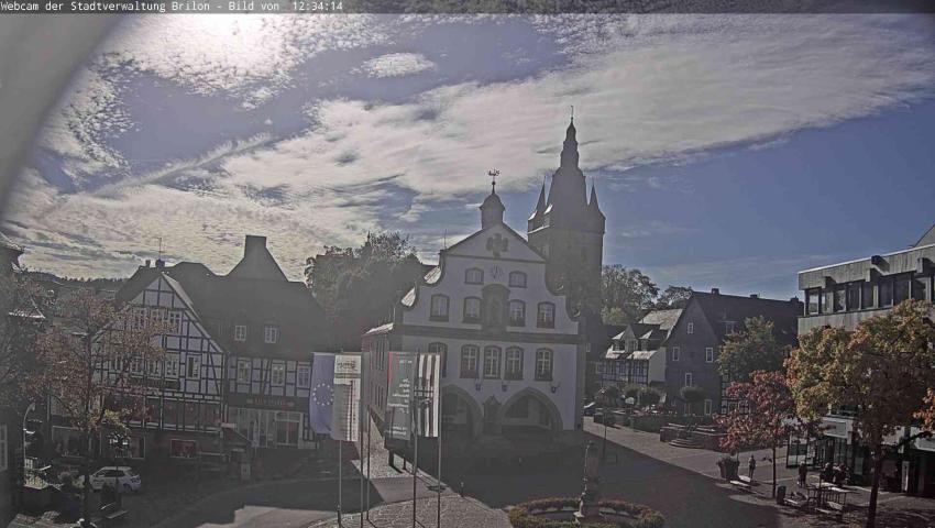 Archiv Foto Webcam Rathaus und Marktplatz Brilon