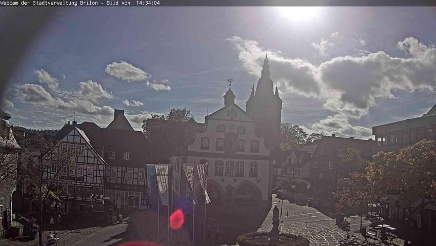 Archiv Foto Webcam Rathaus und Marktplatz Brilon