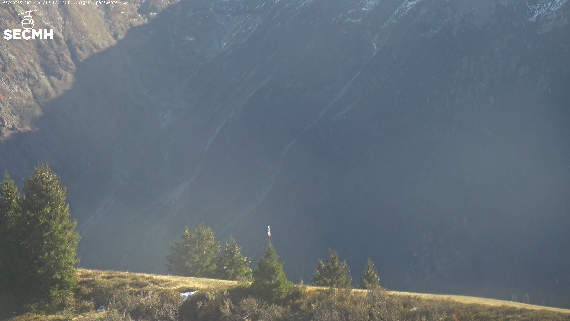 Archiv Foto Webcam Blick zum Paraglidingstartpunkt, Les Contamines