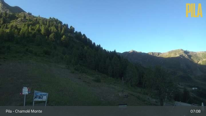 Archiv Foto Webcam Pila - Chamolé Berg