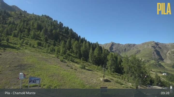 Archiv Foto Webcam Pila - Chamolé Berg