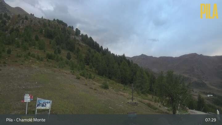 Archiv Foto Webcam Pila - Chamolé Berg