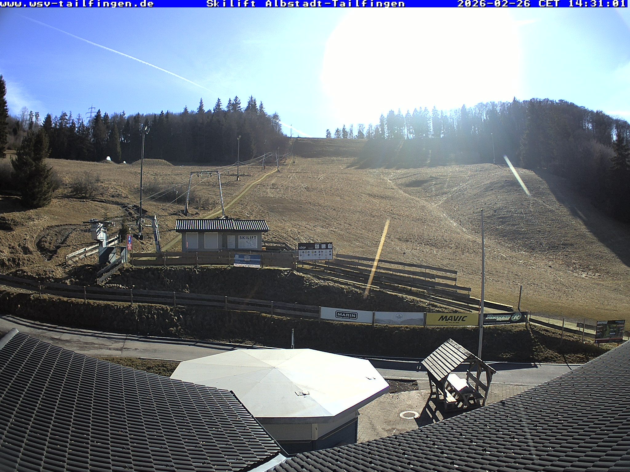 Archived image Webcam Panorama view from the roof of the WSV club at the Schwäbischen Alb