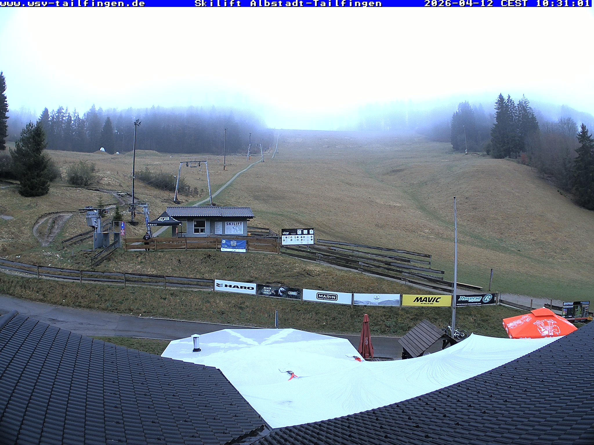 Archived image Webcam Panorama view from the roof of the WSV club at the Schwäbischen Alb