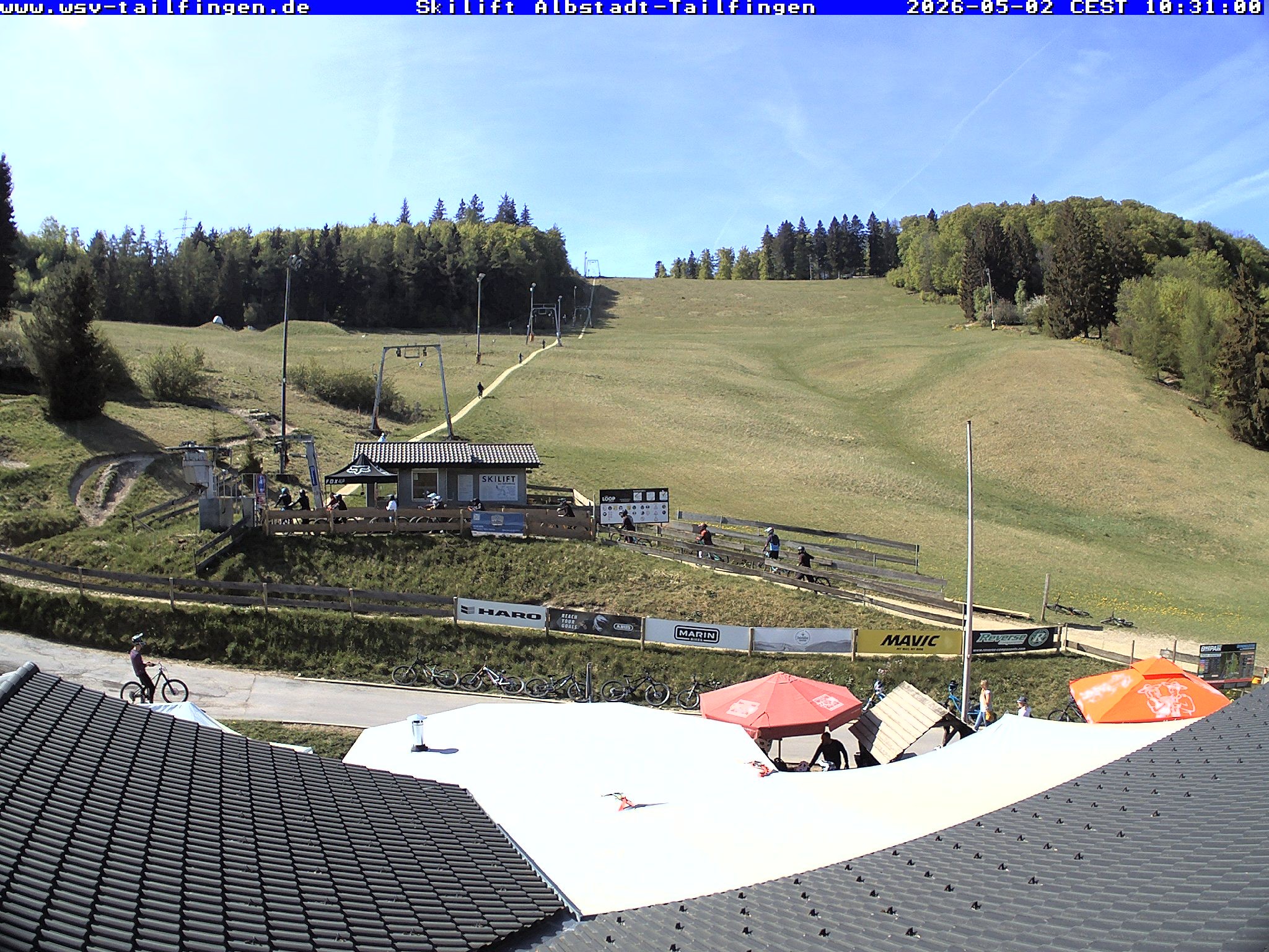 Archiv Foto Webcam Panorama Sicht von dem WSV Vereinsheim Dach an der Schwäbischen Alb
