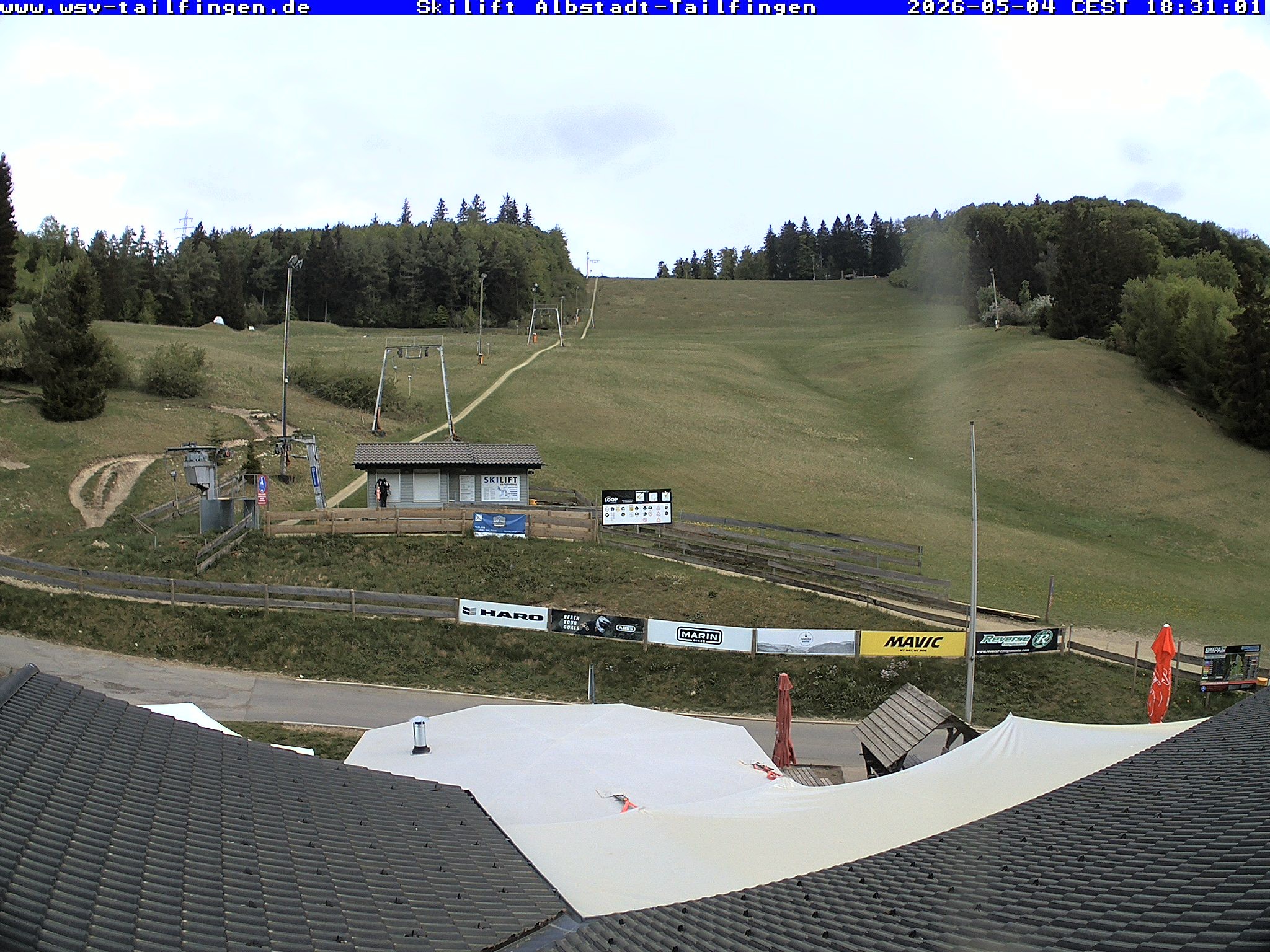 Archived image Webcam Panorama view from the roof of the WSV club at the Schwäbischen Alb