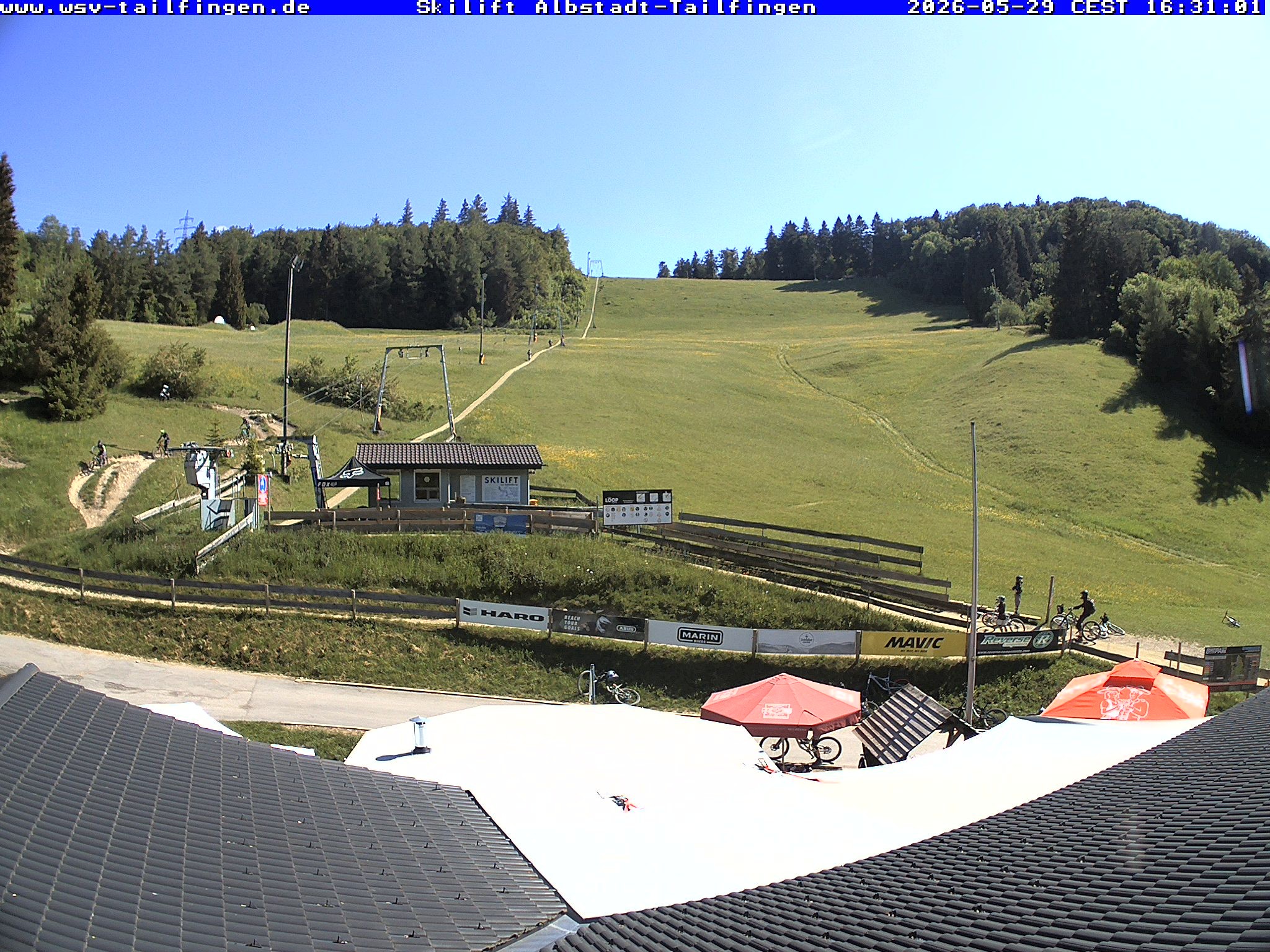 Archiv Foto Webcam Panorama Sicht von dem WSV Vereinsheim Dach an der Schwäbischen Alb