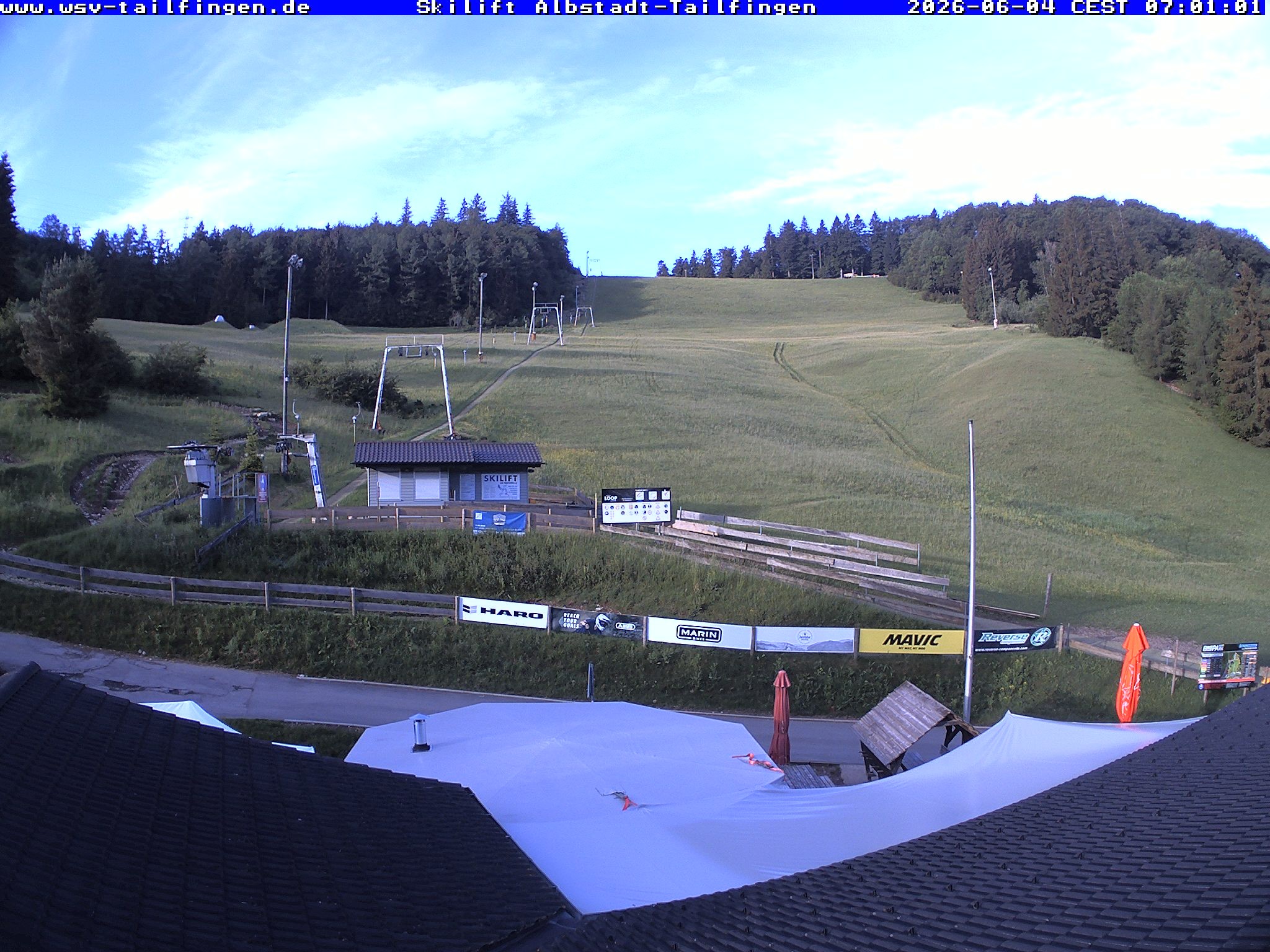 Archived image Webcam Panorama view from the roof of the WSV club at the Schwäbischen Alb
