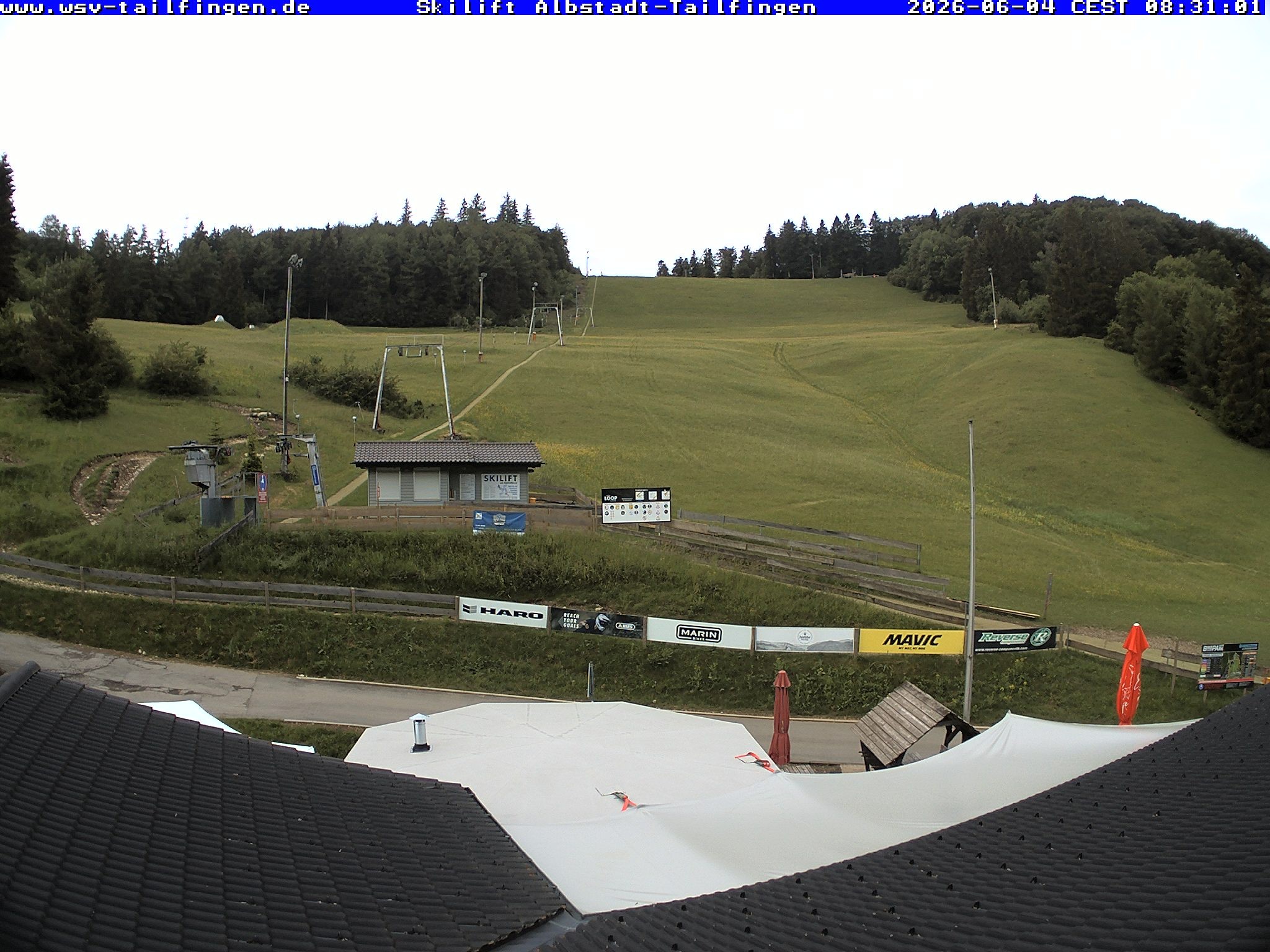Archived image Webcam Panorama view from the roof of the WSV club at the Schwäbischen Alb