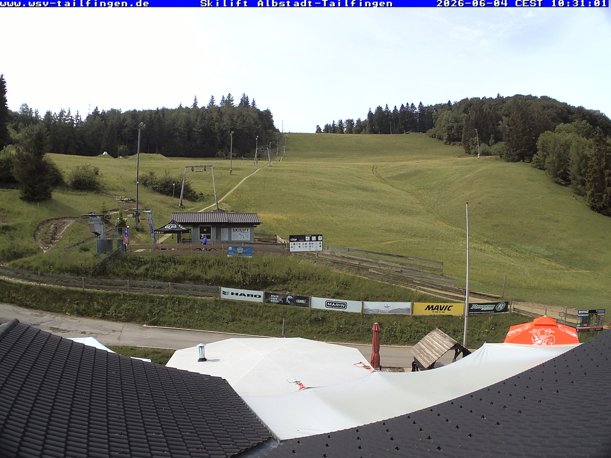 Archived image Webcam Panorama view from the roof of the WSV club at the Schwäbischen Alb