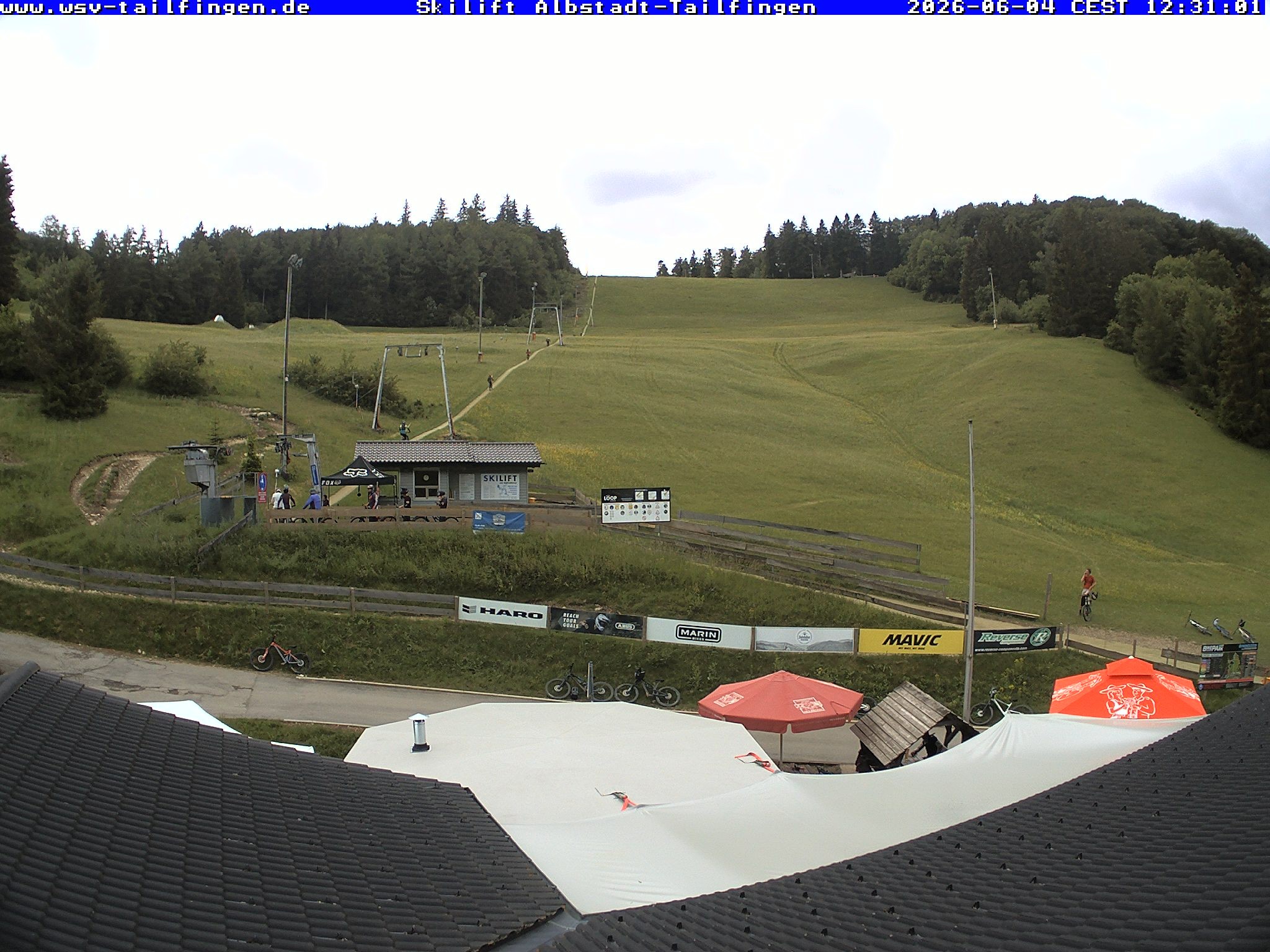 Archived image Webcam Panorama view from the roof of the WSV club at the Schwäbischen Alb