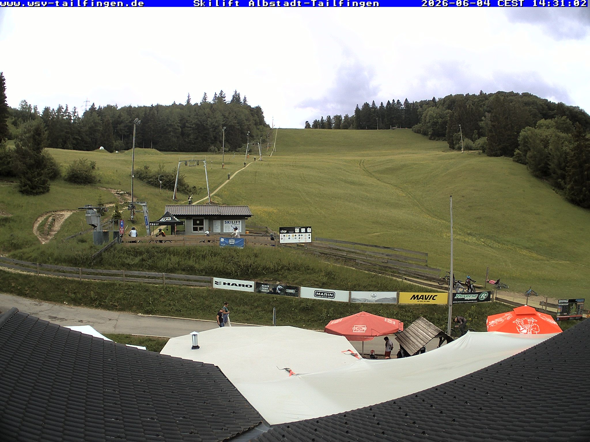 Archived image Webcam Panorama view from the roof of the WSV club at the Schwäbischen Alb