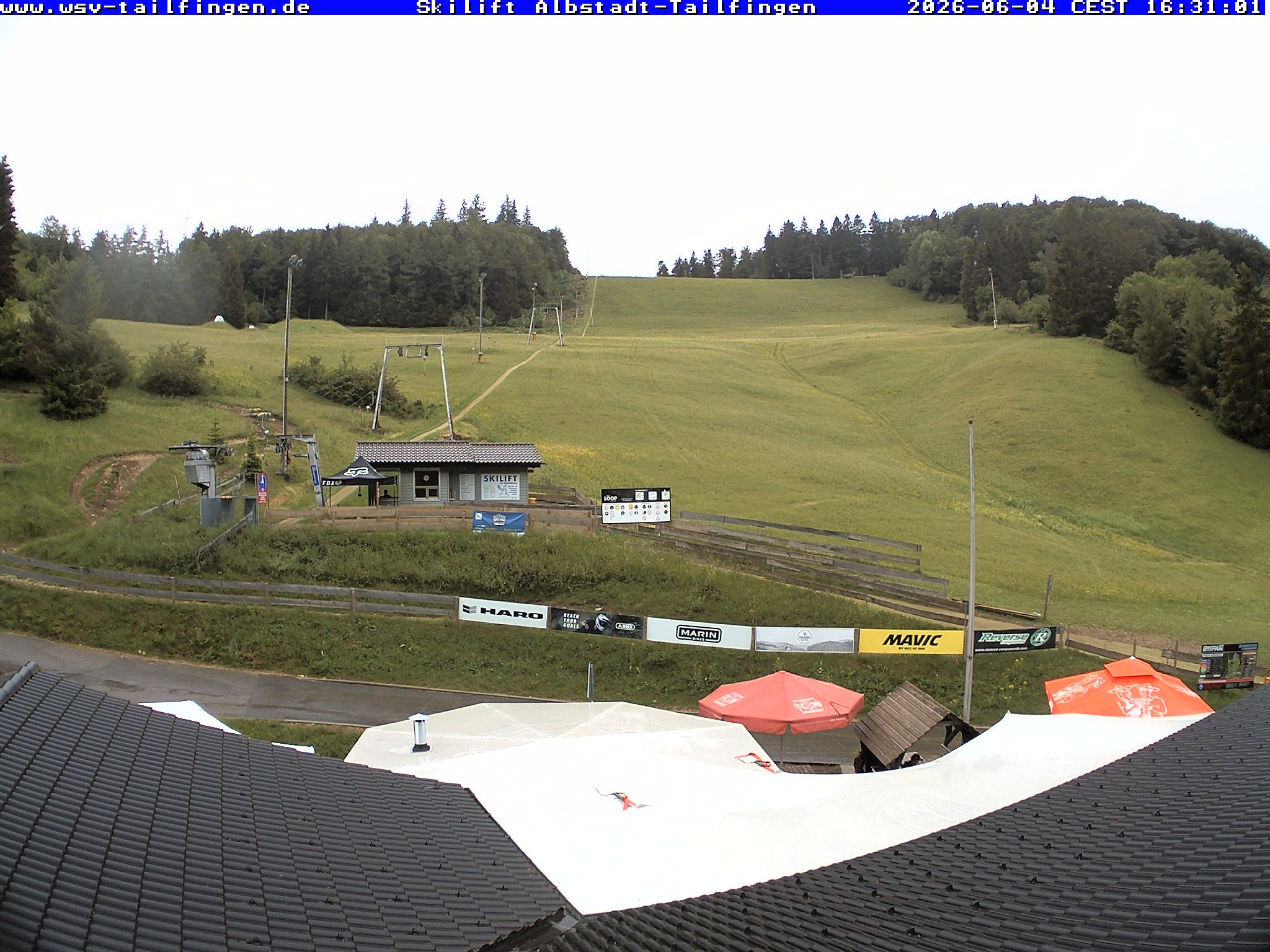 Archived image Webcam Panorama view from the roof of the WSV club at the Schwäbischen Alb