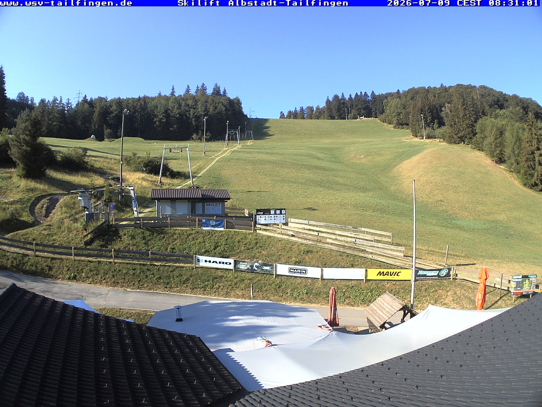 Archiv Foto Webcam Panorama Sicht von dem WSV Vereinsheim Dach an der Schwäbischen Alb