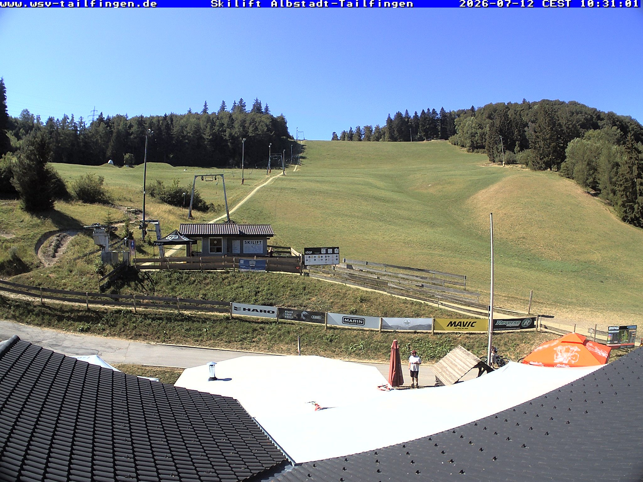 Archived image Webcam Panorama view from the roof of the WSV club at the Schwäbischen Alb