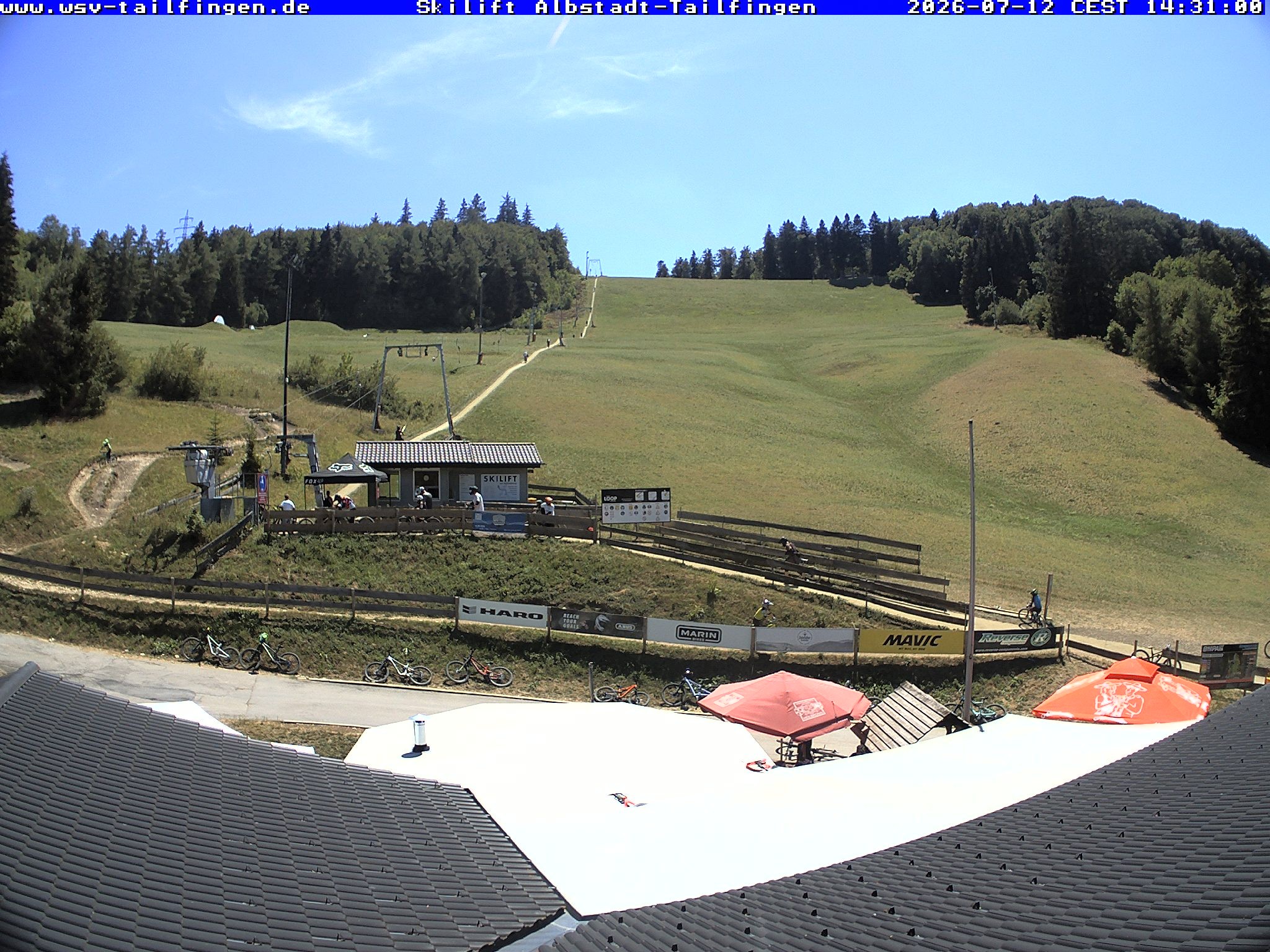 Archived image Webcam Panorama view from the roof of the WSV club at the Schwäbischen Alb