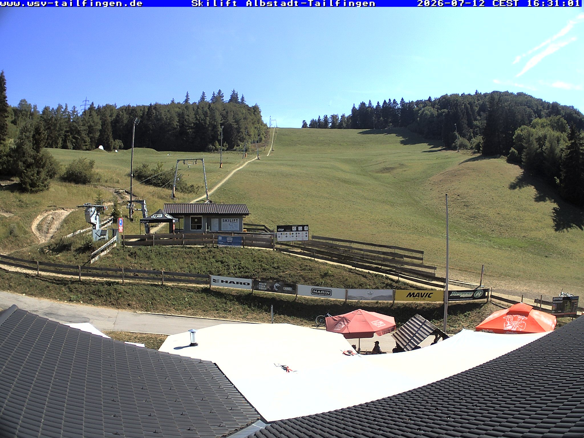 Archived image Webcam Panorama view from the roof of the WSV club at the Schwäbischen Alb