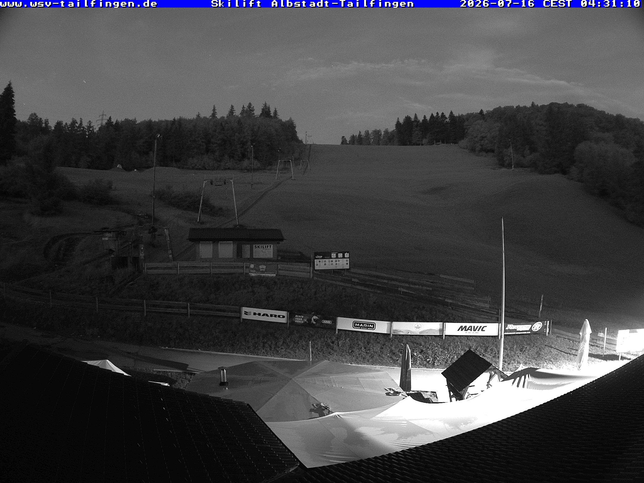 Archived image Webcam Panorama view from the roof of the WSV club at the Schwäbischen Alb