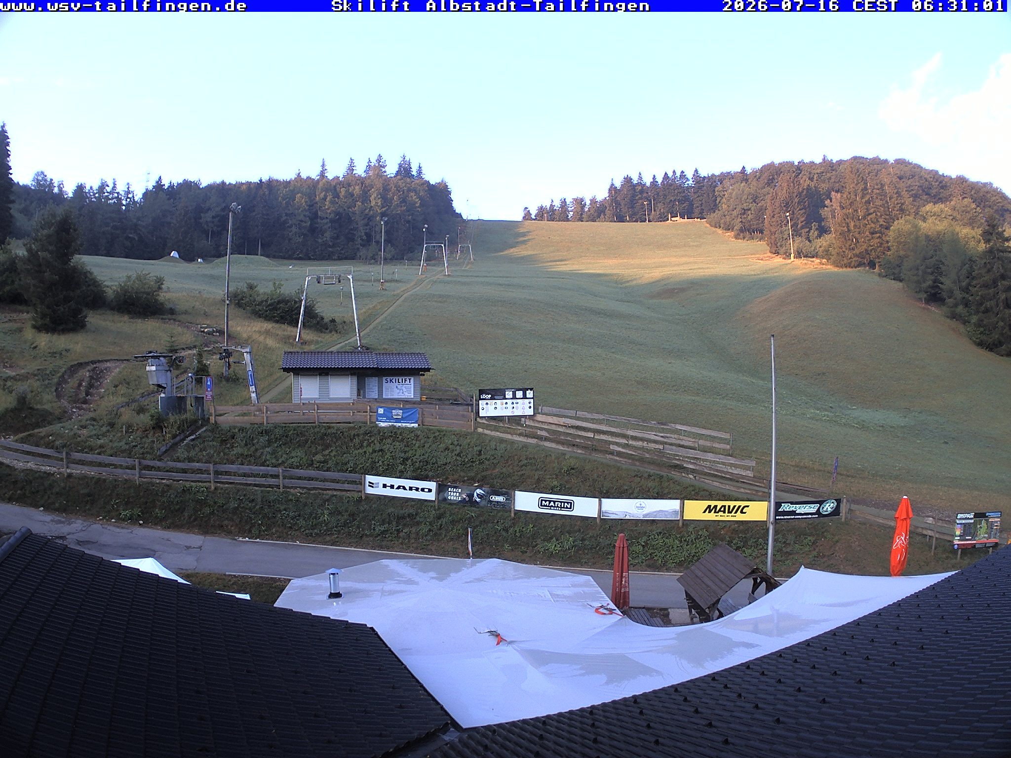 Archived image Webcam Panorama view from the roof of the WSV club at the Schwäbischen Alb