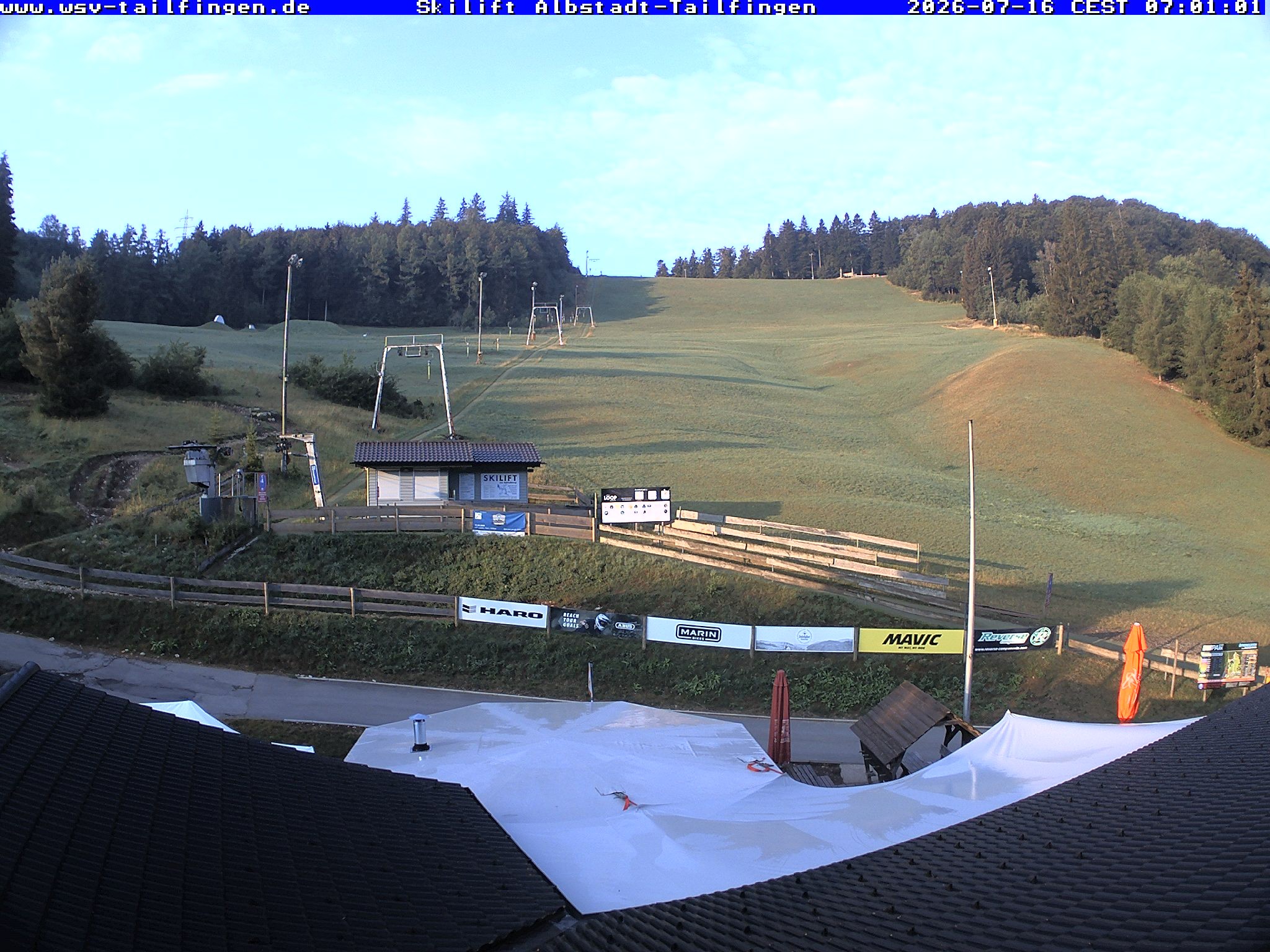 Archived image Webcam Panorama view from the roof of the WSV club at the Schwäbischen Alb