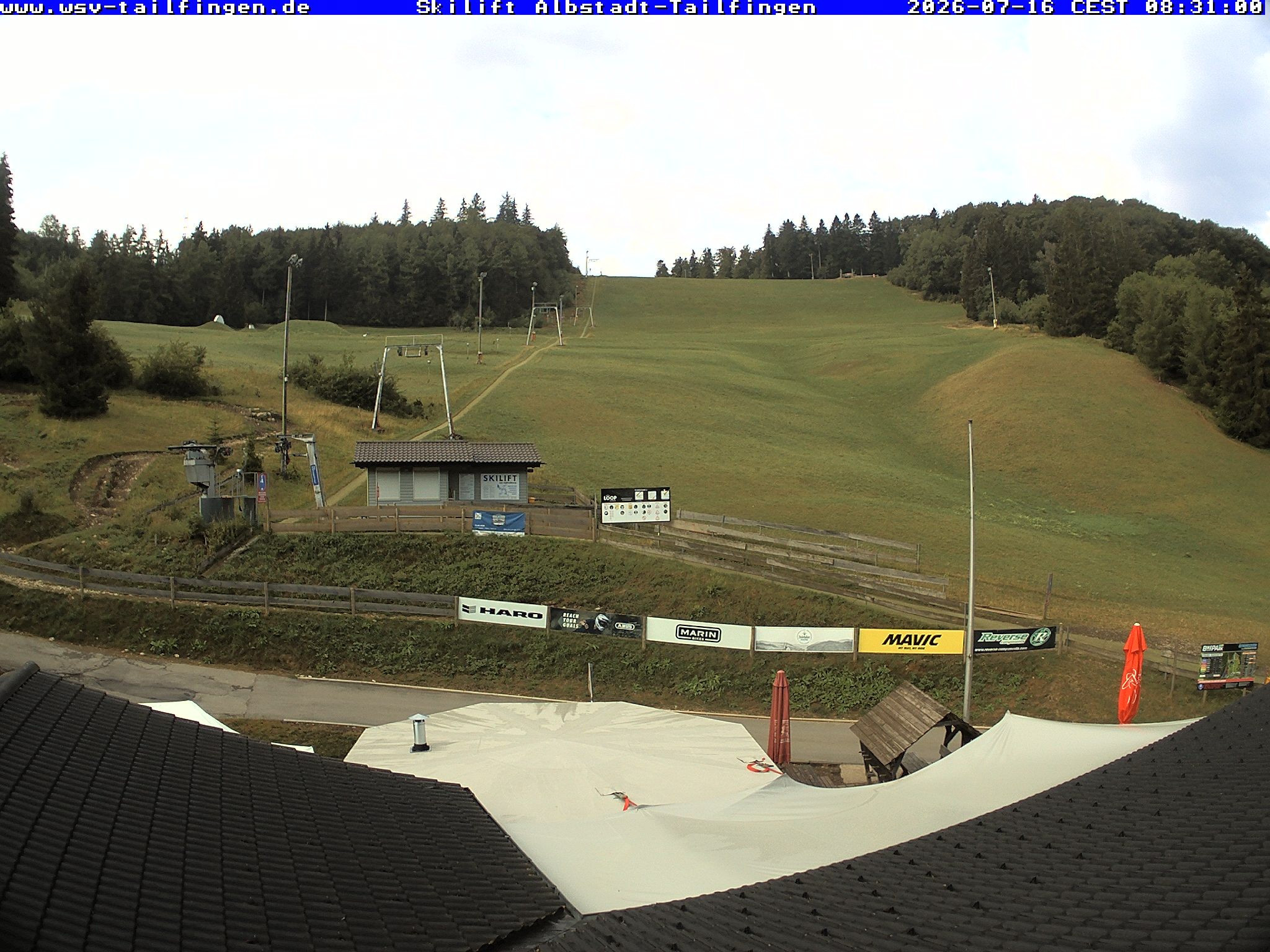 Archived image Webcam Panorama view from the roof of the WSV club at the Schwäbischen Alb