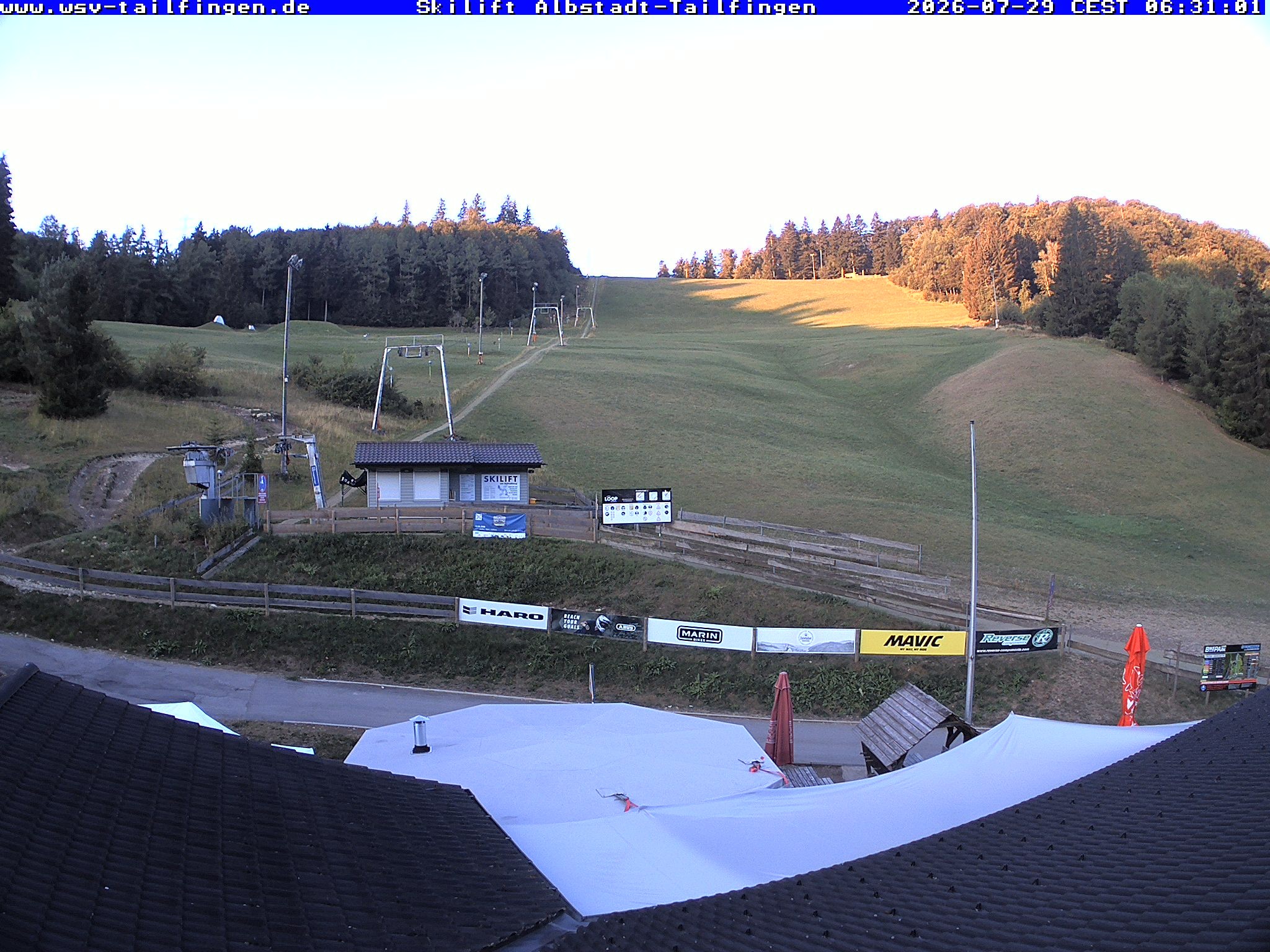 Archived image Webcam Panorama view from the roof of the WSV club at the Schwäbischen Alb