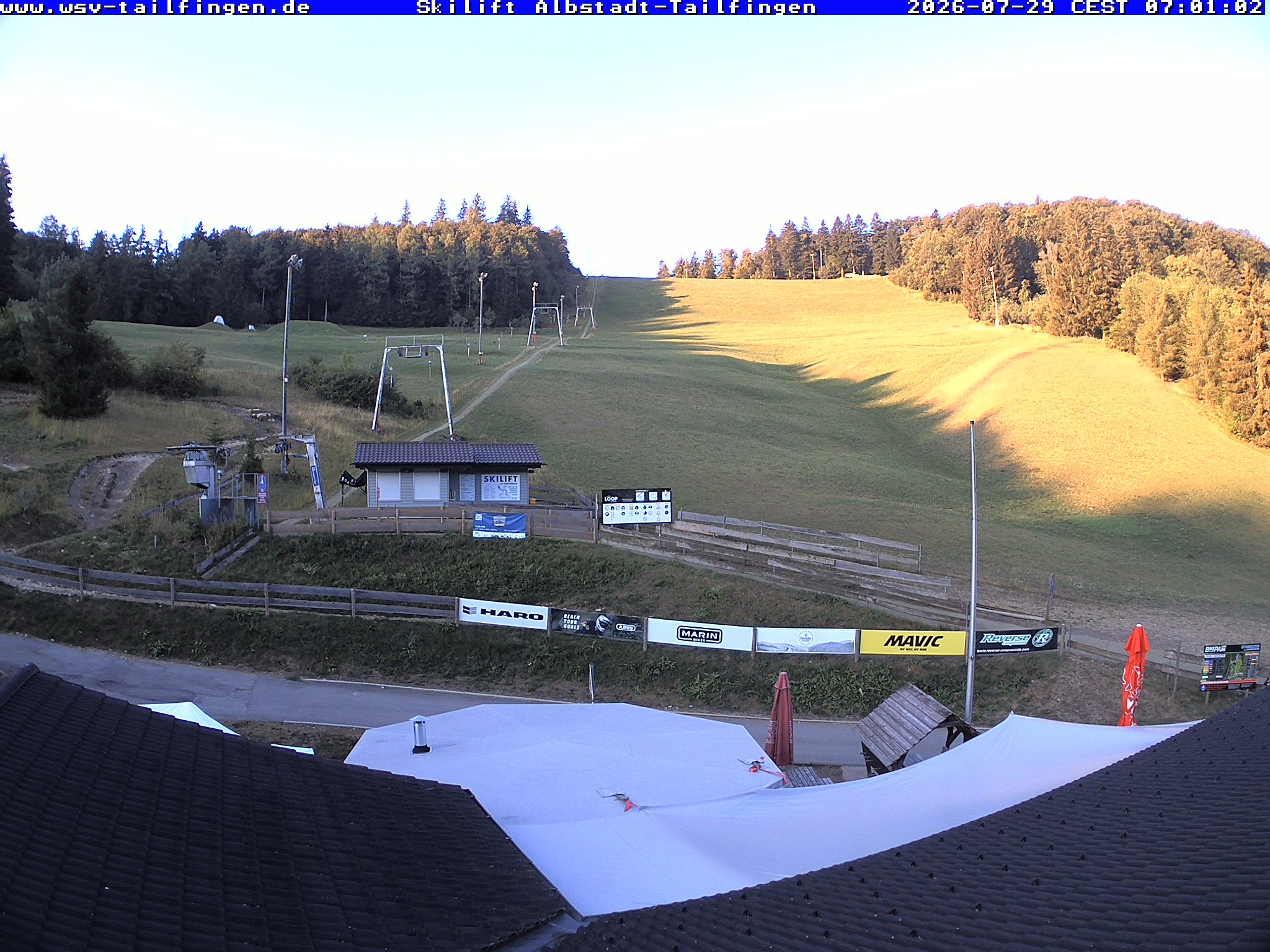 Archived image Webcam Panorama view from the roof of the WSV club at the Schwäbischen Alb