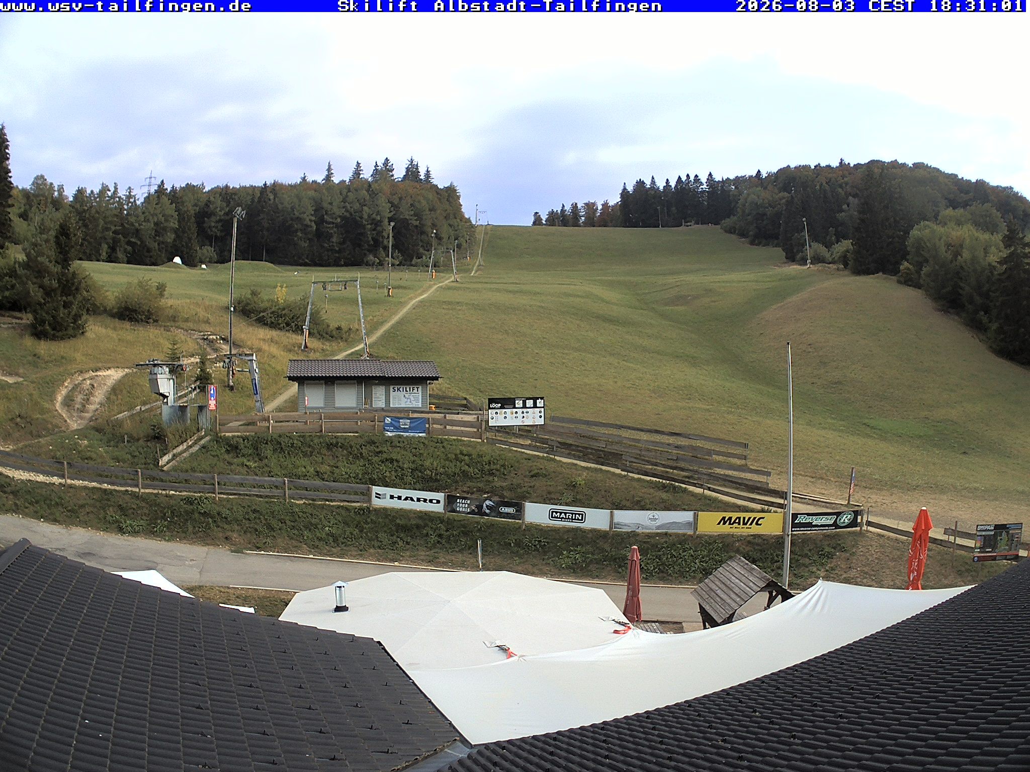 Archiv Foto Webcam Panorama Sicht von dem WSV Vereinsheim Dach an der Schwäbischen Alb